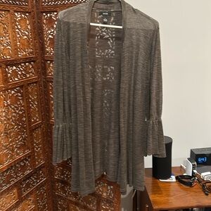 Alfani sweater, lightweight for spring or summer.  Ruffle sleeve at bottom